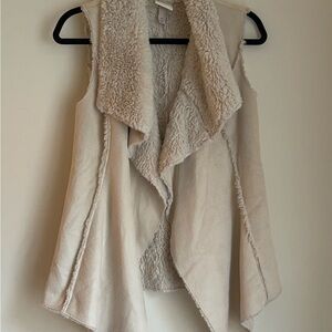 Cream Faux Shearling Vest